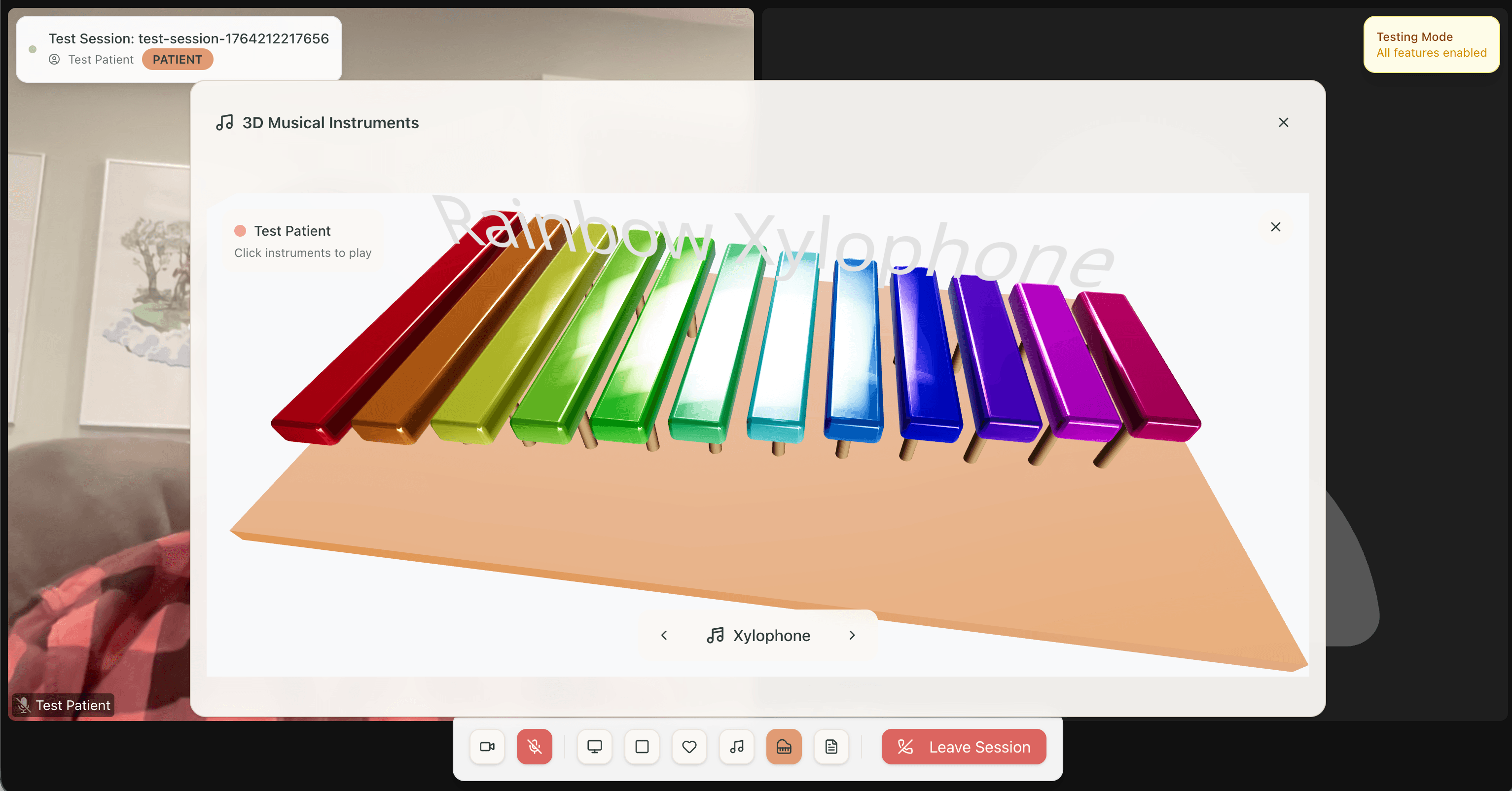 3D Musical Instruments - Interactive therapy tools